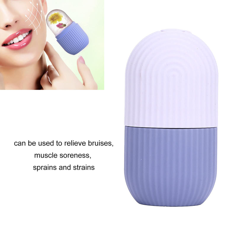 [Australia] - TOPINCN Ice Face Roller Silicone Non Slip Grip Face Icer Pain Relief Facial Ice To Tighten Skin Durable Ice Face Mold for Face Massage Skin Care purple New Style Purple 