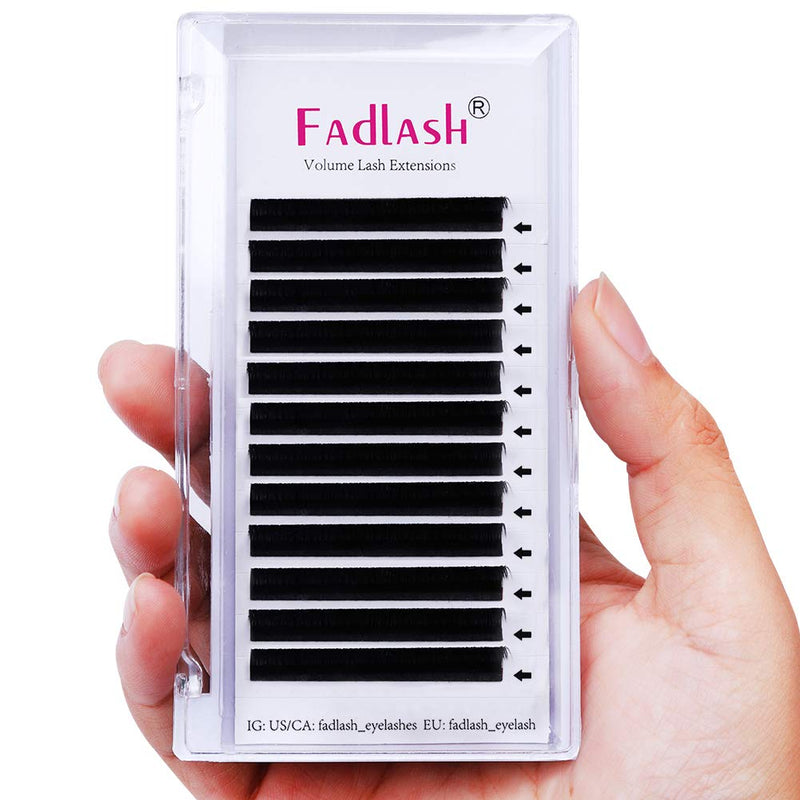 [Australia] - Fadlash Easy Fan Lashes 0.07 D Curl 12mm Sing Tray Easy Fan Russian Lashes Withstand 90‚ÑÉ Self Fanning Lashes Automatic Blooming Lashes Volume Eyelash Extensions(0.07-d-12mm) 12 mm 0.07-D 