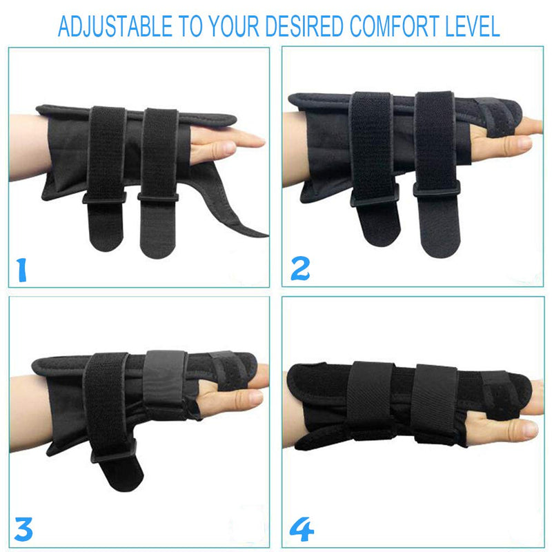 [Australia] - Wrist Support Brace - Carpal Tunnel Splint - Relieves Wrist Pain, Sprains, Arthritis, Tendonitis and RSI-for Men, Women, Kids- Universal Adjustable Fit 5.5-7.8IN（Left） Black left 