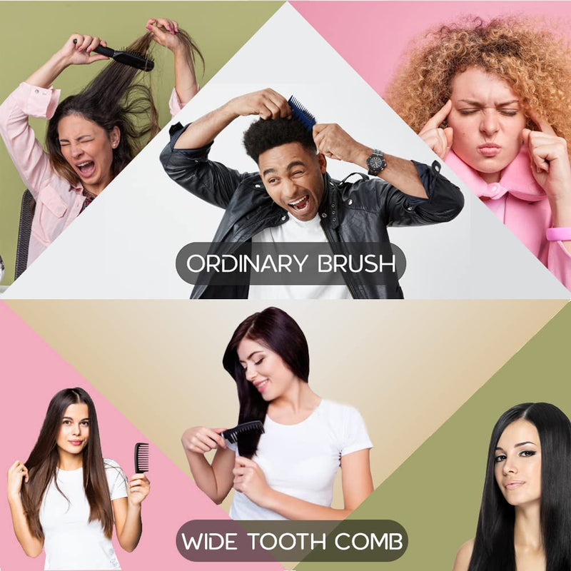 [Australia] - Boorika Wide Tooth Comb – Smooth & Sturdy Wide Tooth Comb for Curls – Curl Comb for Long Wet or Curly hair - Heat Resistant & Anti-Static Styling Comb 