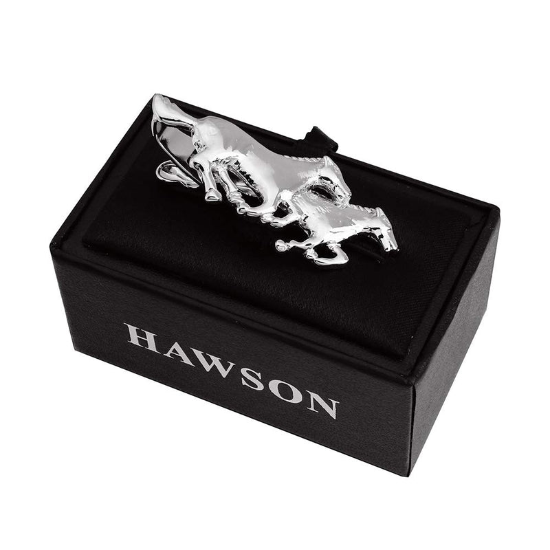 [Australia] - HAWSON 2 inch Tie Clip for Men-Novelty Animal Necktie Bar Clip,Tie Pin,Special Interesting Gift for Men wild horses 