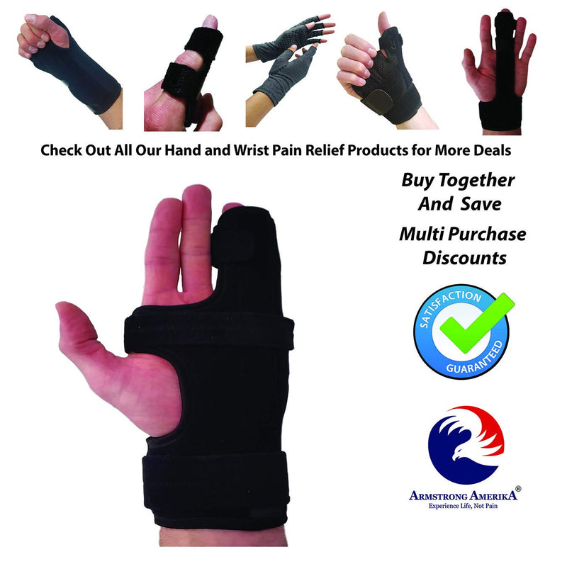 [Australia] - Metacarpal Finger Splint Hand Brace – Pinky Finger Splint For Boxer Fractures, Broken Ring, Little Finger Cast, Trigger Finger Immobilizer Straightener, Ulnar Gutter Splint Support Left - Small/Med Small/Medium (Pack of 1) 