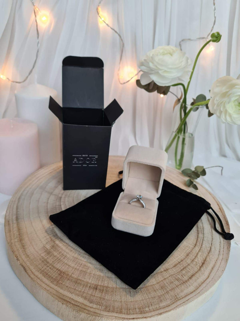 [Australia] - Ring boxes for Proposal | Engagement or Wedding Ring Cases | Earring or Cufflinks organizers (Oat Beige) 