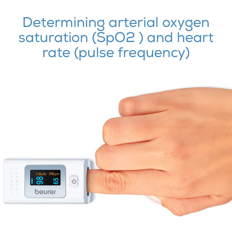 [Australia] - Beurer PO35 Pulse Oximeter, Determination of Heart Rate and Arterial Oxygen Saturation for Those with Medical Conditions White Single 