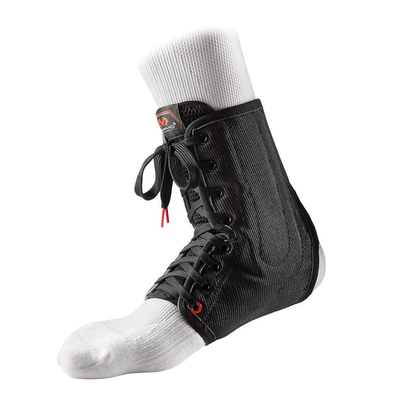 [Australia] - Mcdavid Ankle Brace, Ankle Support, Lace up Ankle Brace, Ankle Support Brace for Ankle Sprains, Volleyball, Basketball, for Men & Women, Sold as Single Unit (1) Medium Black 