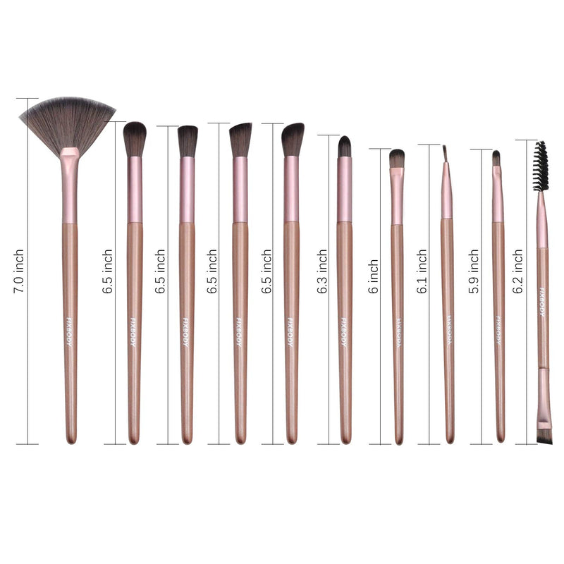 [Australia] - FIXBODY Makeup Brushes set, 15Pcs Premium Synthetic Fan Foundation Powder Kabuki Brushes Concealers Eye Shadows Make Up Brushes Kit(Rose Gold) 