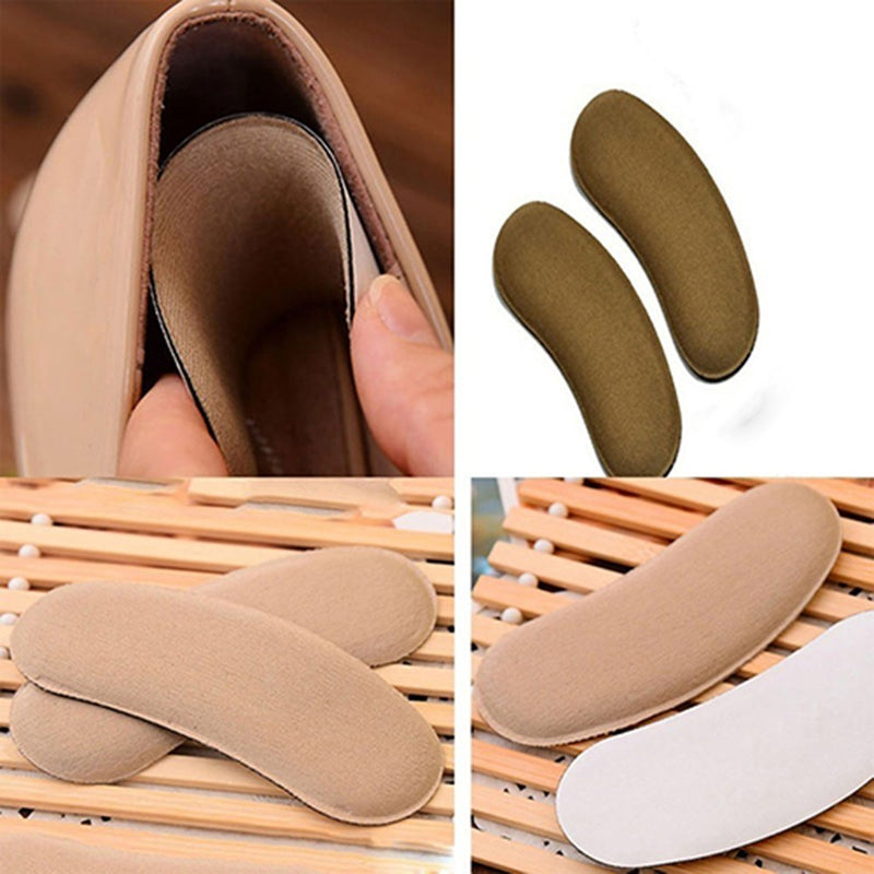 [Australia] - 5 Pairs Fabric Sticky Shoe Back Heel Insoles Protector Liner Pads Sponge Cushion Heel Grip Liners Sticker 