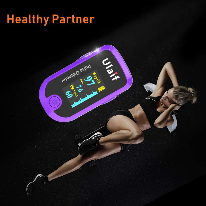 [Australia] - Finger Pulse Oximeter Fingertip, Portable Blood Oxygen Saturation Monitor for Heart Rate and SpO2 Level, Pulse Ox,Oximetro, O2 Monitor Finger for Oxygen,(Purple) 