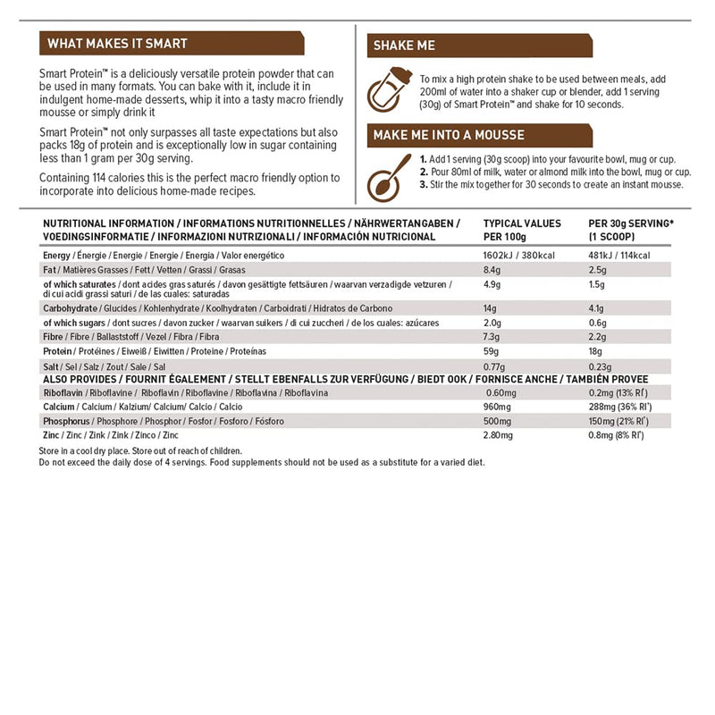[Australia] - PHD POWDER SMART PROTEIN CHOC BROWNIE 510 EU6 1 Chocolate Brownie 510 g (Pack of 1) 