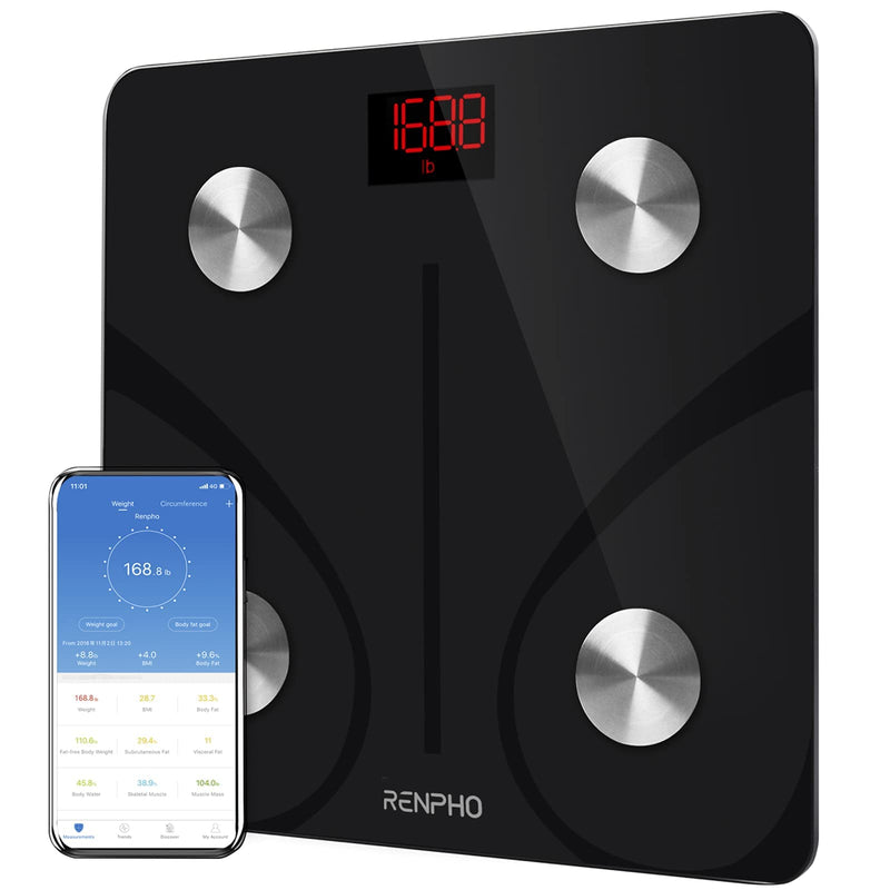 [Australia] - RENPHO Body Fat Scale Smart BMI Scale Digital Bathroom Wireless Weight Scale-RENPHO Digital Food Scale, Kitchen Scale Weight Grams and oz for Baking, Cooking and Coffee 