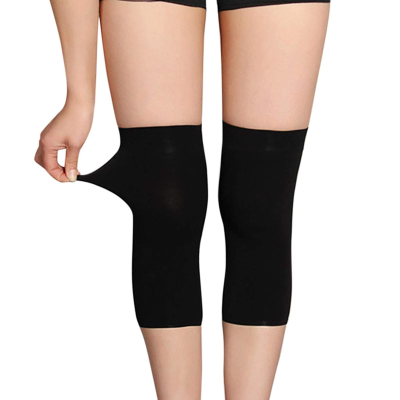 [Australia] - (One Pair) Bamboo Fabric Knee Sleeves for Knee Support, Circulation Improvement & Pain Relief,Sport Compression for Running, Pain Management, Arthritis Pain Women & Men (Black, Medium) black Medium (1 Pair) 