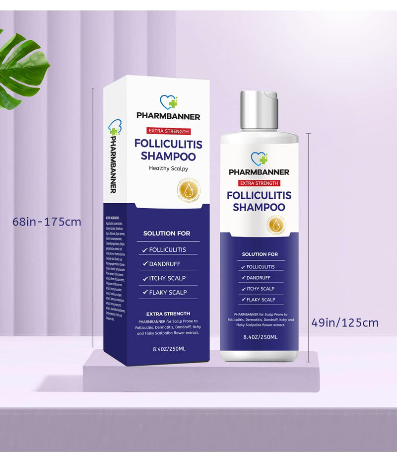 [Australia] - Folliculitis Shampoo, Seborrheic Dermatitis Shampoo, Anti Dandruff Shampoo, Antifungal Shampoo, Folliculitis Treatment, Dandruff Treatment, Scalp Psoriasis Treatment, Relieve From Itchy & Dry Scalp Folliculitis Shampoo 