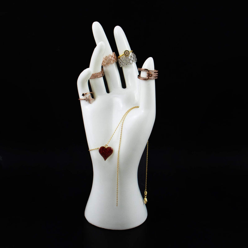 [Australia] - AUEAR, Female Mannequin Hand Display for Jewelry Display Holder Bracelet Necklace Ring Stand (White, 8.66"x2.95", 1 Pack) 8.66"x2.95" 1 Pack-white 
