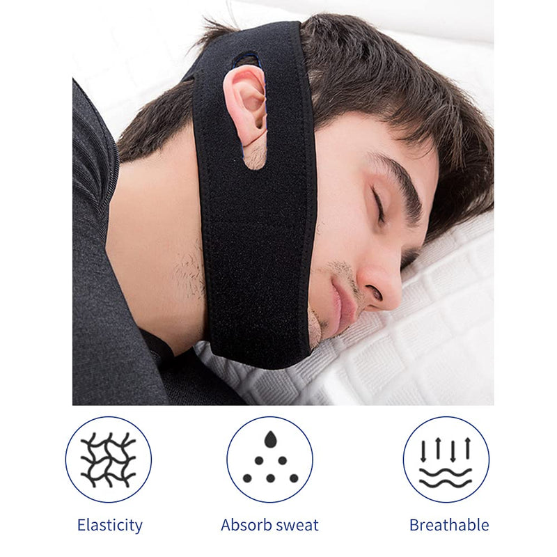 [Australia] - Anti Snoring Chin Strap, Adjustable Snoring Chin Strap and Facial Slimming Lifting Strap for Adults, Snore Reduction Device for Advanced Sleep Aids Better Sleep 