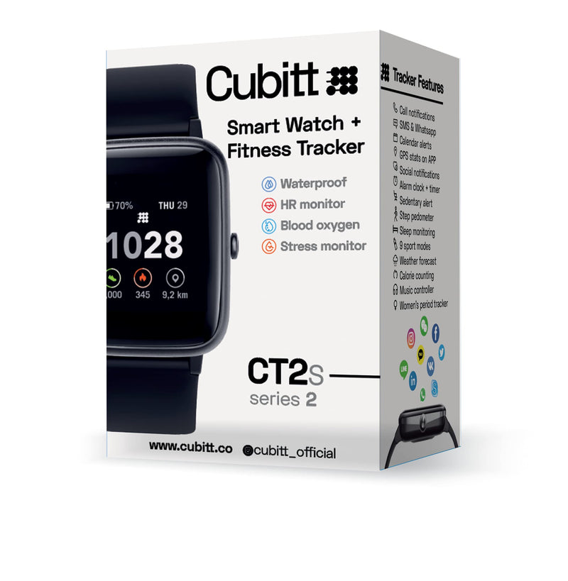 [Australia] - Cubitt CT2S Series 2 Smart Watch 1.3" Touch Screen, Fitness Tracker, with Heart Rate, Blood Oxygen, Stress and Sleep Monitor, IP68 Waterproof, Step Counter, Pedometer Smartwatch Women Men Rose Gold / Pink 