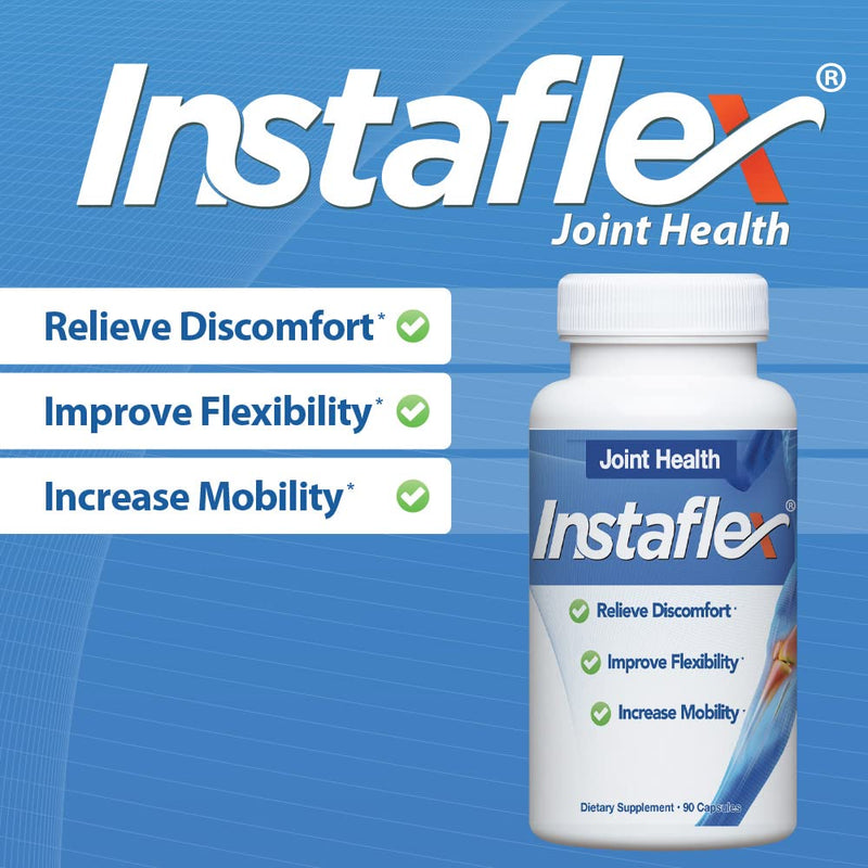 [Australia] - Instaflex Joint Support - Clinically Studied Joint Relief Blend of Glucosamine, MSM, White Willow, Turmeric, Ginger, Cayenne, Hyaluronic Acid - 90 Capsules 90 Count (Pack of 1) 
