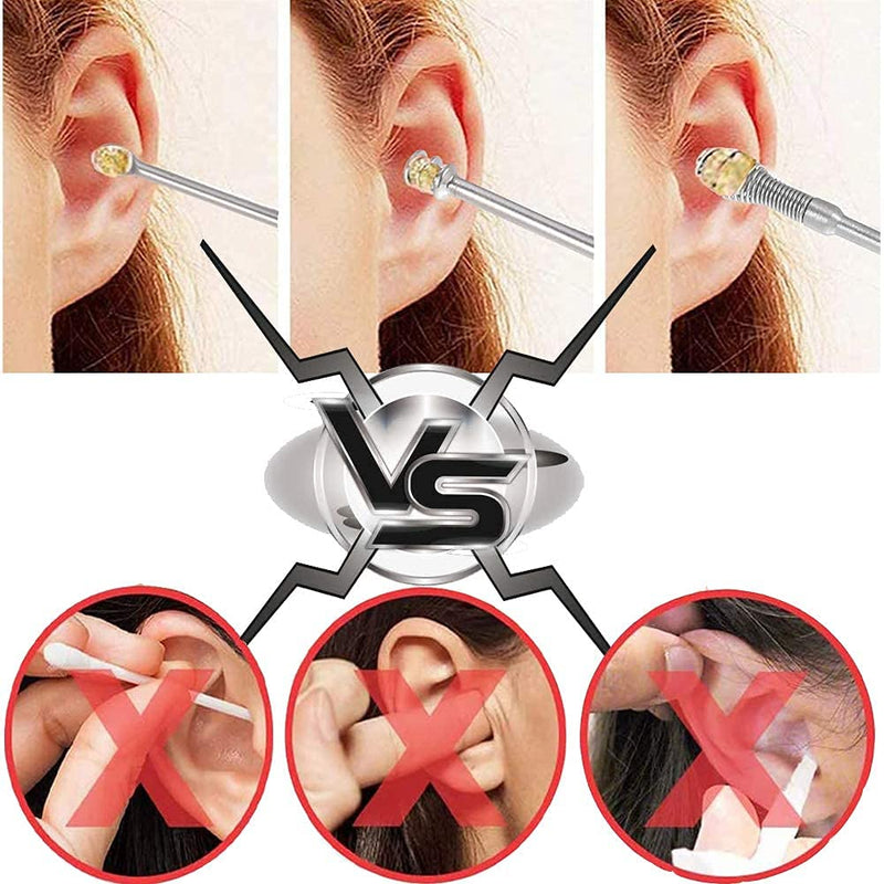 [Australia] - Ear Pick Ear Curette Earwax Pick Removal Tool Kit 8 Pcs, Stainless Steel Ear Hygiene Care Sets with Storage Box 