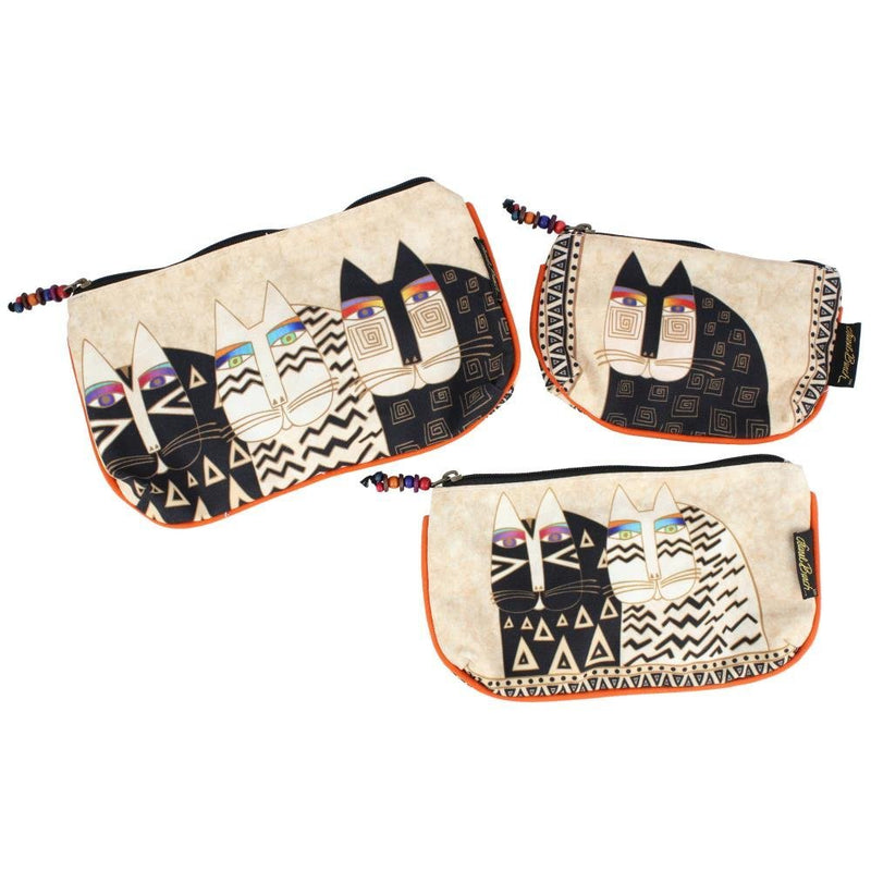 [Australia] - Laurel Burch Cosmetic Bag Set, Wild Cats, 3-Pack 