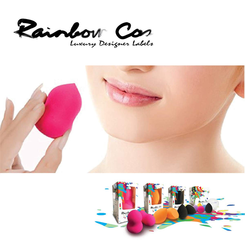 [Australia] - Rainbow Cos Premium Pear Shape Makeup Sponge Beauty Foundation Sponge Blender for Applicator, Foundation and Highlight (Rose Red) Rose Red 