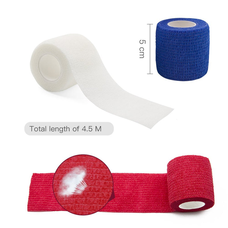 [Australia] - GooGou Self Adherent Wrap Bandages Self Adhering Cohesive Tape Elastic Athletic Sports Tape for Sports Sprain Swelling and Soreness on Wrist and Ankle 8PCS 2 in X 14.7 ft (Blue) Blue 