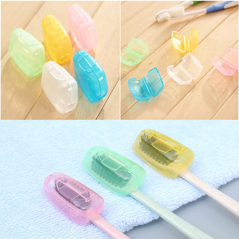 [Australia] - 5 Pcs Portable Toothbrush Head Covers, Toothbrush Protective Case, Toothbrush Caps, Toothbrush Protector Case Sutiable for Home Travel Outdoor Camping Hiking Business Trip 