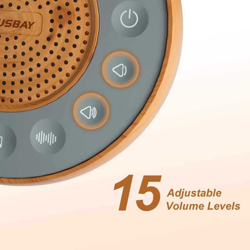[Australia] - Housbay White Noise Machine with 31 Soothing Sounds, 5W Loud Stereo Sound, Auto-Off Timer, Adjustable Volume, Sleep Sound Machine for Baby, Kid, Adult -Wood Grain 