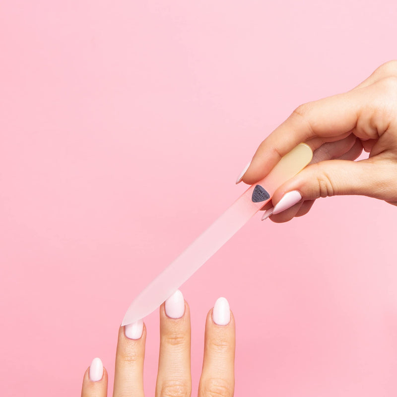 [Australia] - Premium Czech Glass Nail File by Bona Fide Beauty - Birthday Gifts for Women - Crystal Nail File Yelloworange 