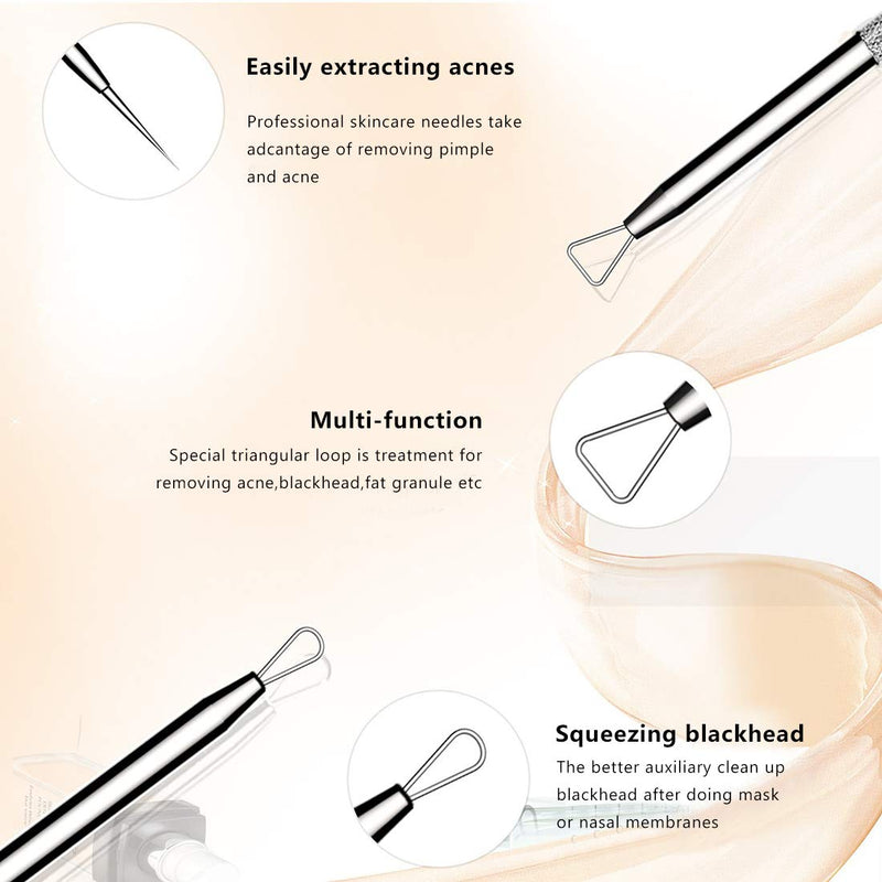 [Australia] - FEITA Blackhead Remover Tools Kit Best Acne Pimple Comedone Extractor with Metal Case - Treatment Whitehead Popping Zit Removing for Nose Face Skin Risk Free 