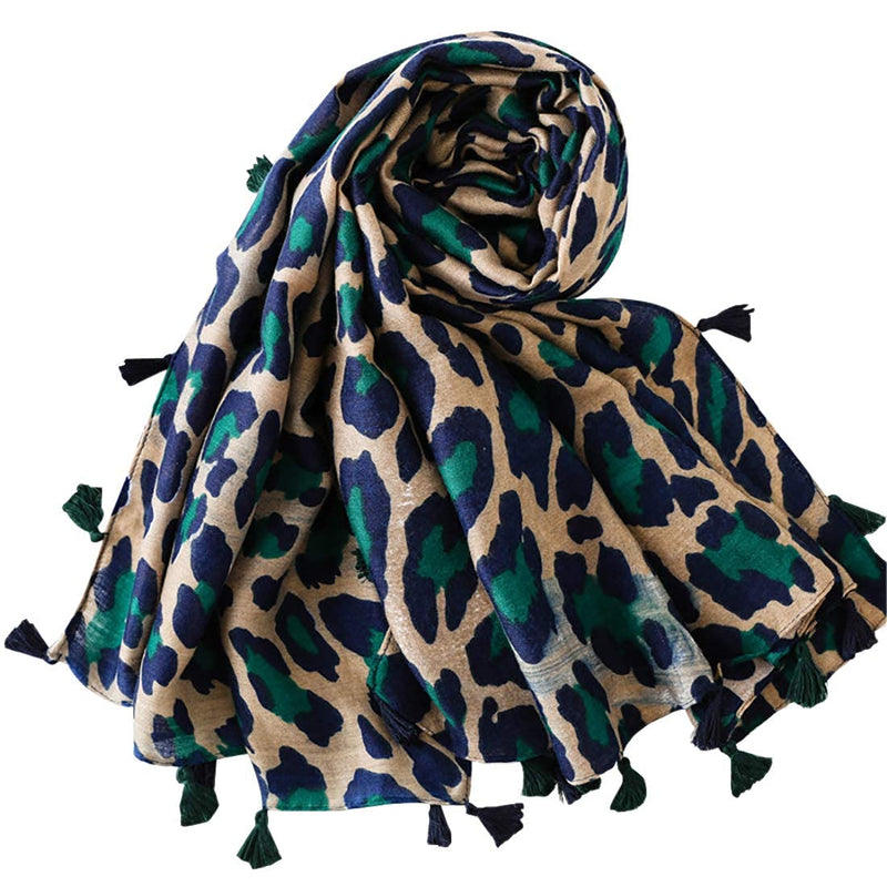 [Australia] - FAIRYGATE Leopard Scarf Women Lady Oversized Long Soft Warm Wrap Shawl Animal Print Scarves 19228 L 