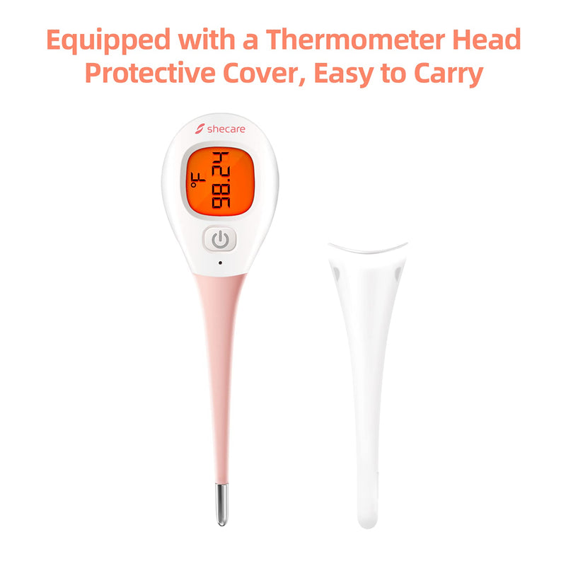 [Australia] - Shecare Digital Basal Body Thermometer for Ovulation with Backlight LCD Display Backlit,Fertility BBT Thermometer High Precision Oral Thermometer ,Accurate 1/100th Degree Works with Shecare APP 