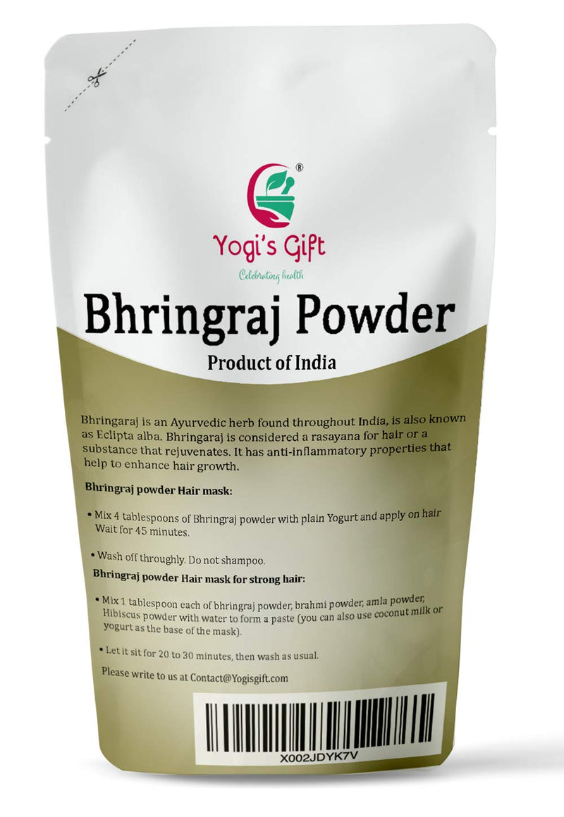 [Australia] - Yogi’s Gift | Organic Bhringraj Powder for Hair Growth | 250 Grams | Eclipta Alba | False Daisy | Ayurvedic Herbal Hair Follicle Powder 
