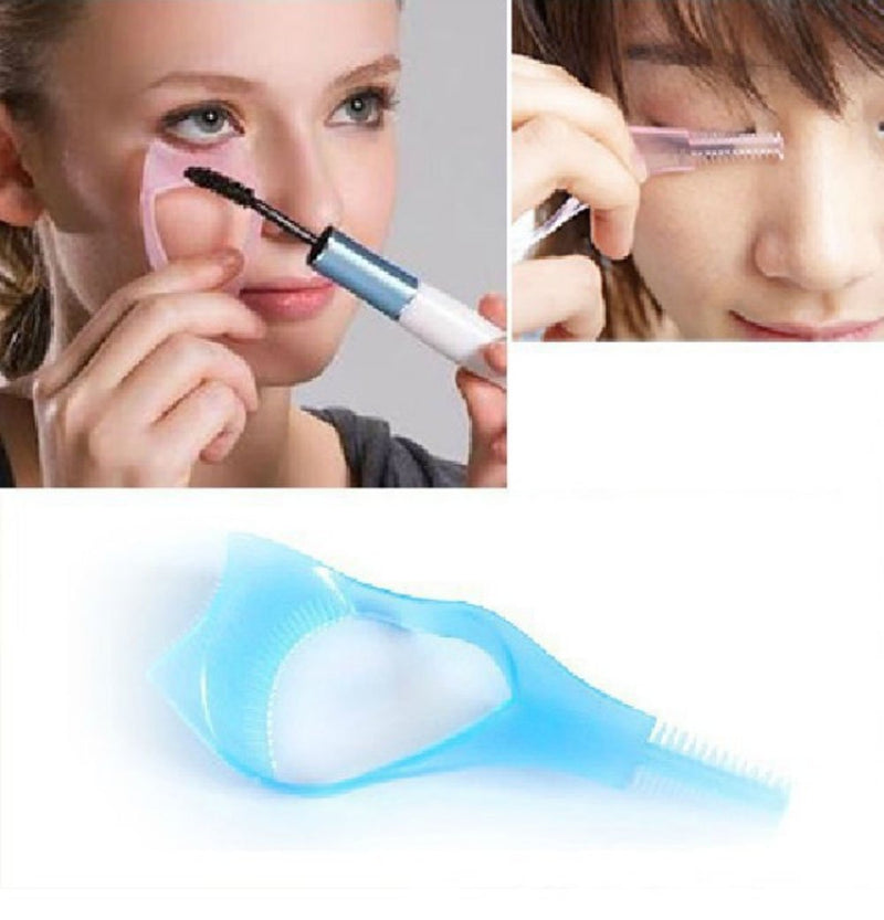 [Australia] - yueton 2pcs 3 in 1 Makeup Eyelash Tool Upper Lower Lash Mascara Applicator Guide Eyelash Comb Cosmetic Tool 