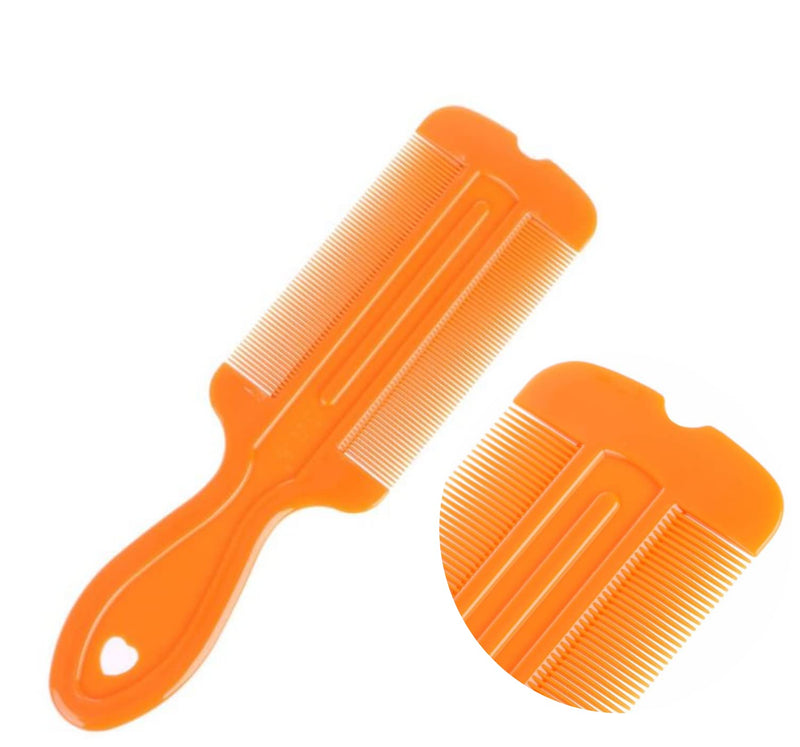 [Australia] - Noondl Nit Comb Double Edge Plastic Nit Comb for All The Family -Tangerine Orange 