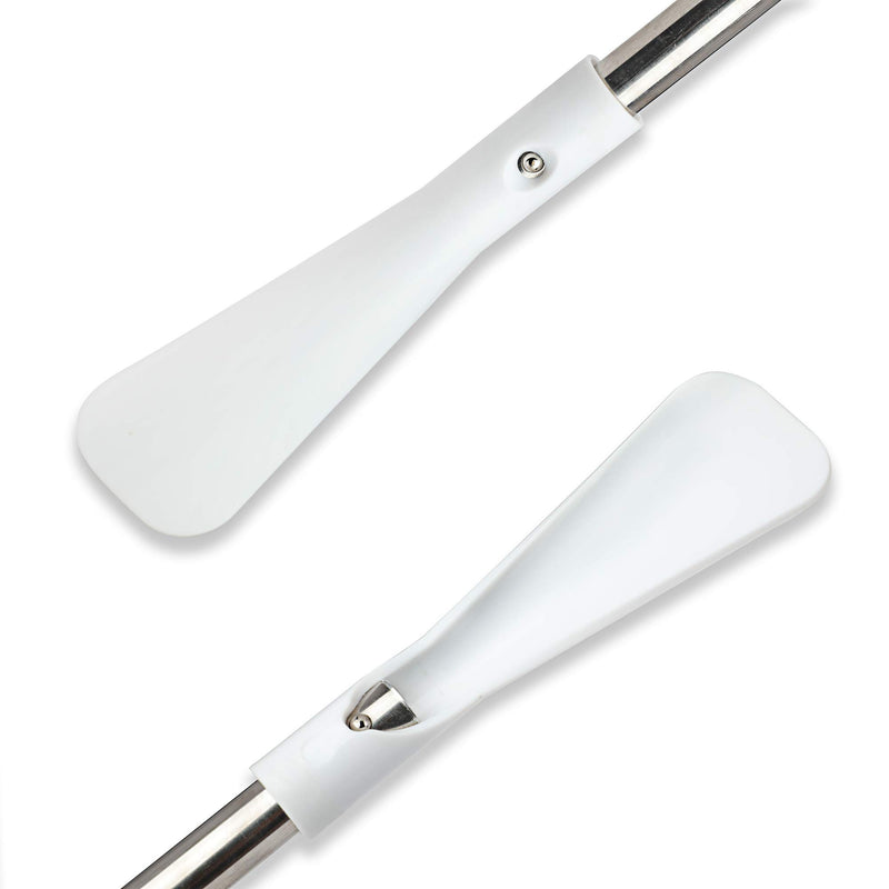 [Australia] - 36.2" Extra Long Retractable Shoehorn — Mini Adjustable White Shoe Horn Long Handle for Woman Seniors 