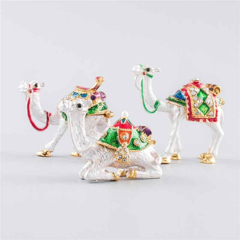 [Australia] - Cute Camel Decor Figurines Collectible,Hinged Camel Animal Trinket Jewelry Box 