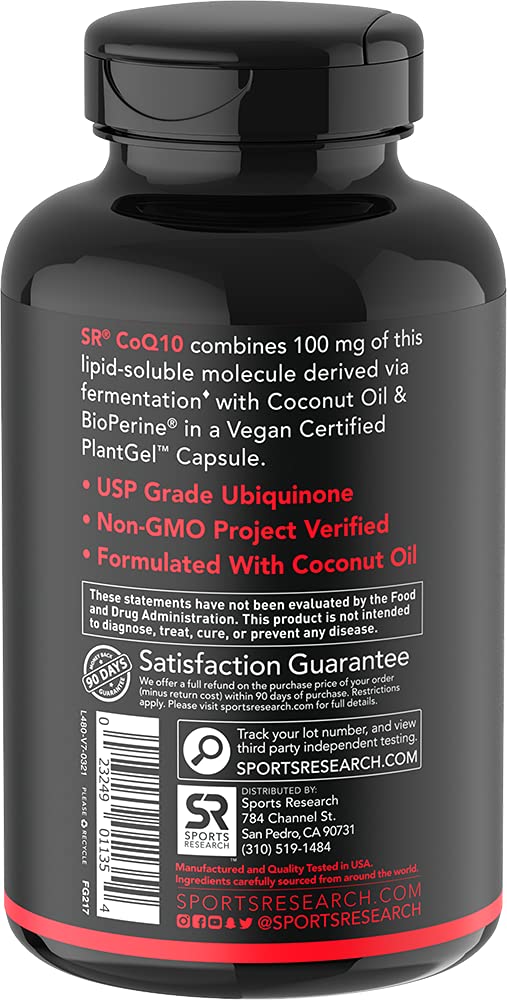 [Australia] - CoQ10 100mg Enhanced with Coconut Oil & Bioperine (Black Pepper) for Better Absorption | Vegan Certified and Non-GMO Verified (120 Veggie Softgels) 120 Count (Pack of 1) 