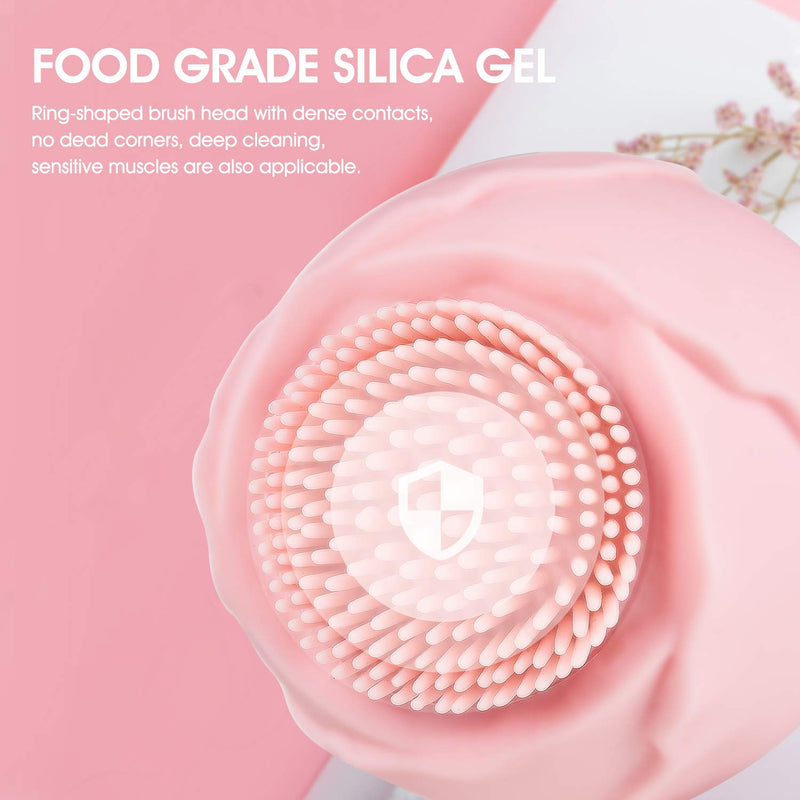 [Australia] - FBFL Facial Cleansing Brush made with Soft Silicone - Rechargeable Face Scrubber for Women - Waterproof Face Cleansing Brush for Massaging, Deep Cleansing, Gentle Exfoliating & Removing Blackhead 