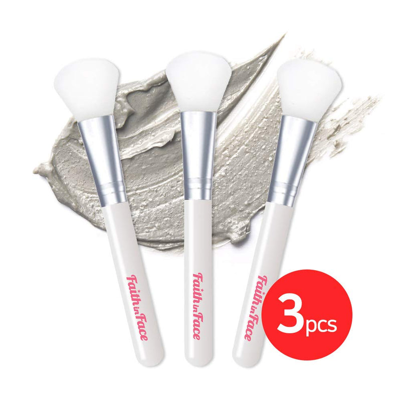 [Australia] - Cosmetic Tool, Silicone(Hairless) Brushes for Modeling Mask, Mud and Clay Applicator, Soft and Flexible Brush(3pcs) 