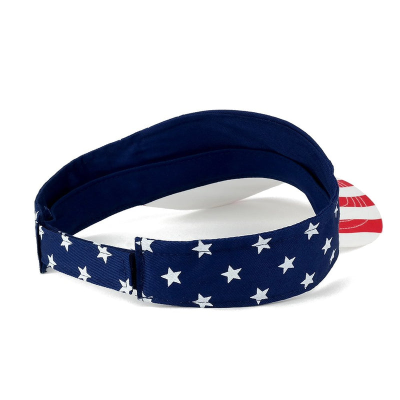 [Australia] - MG American USA Flags Stars and Stripes Patriotic Twill Cotton Visor One Size Flag 