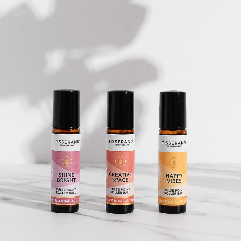[Australia] - Tisserand Aromatherapy | The Little Box of Happiness | Roll On Essential Oils Happiness Set | 100% Pure Natural Essential Oil | 3 X 10ML 