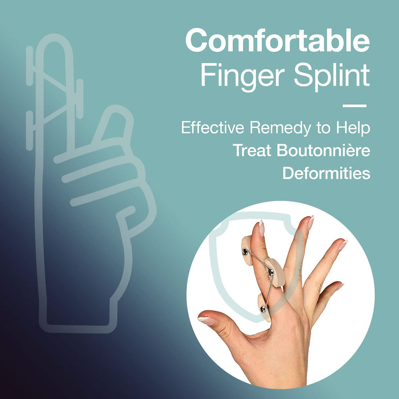 [Australia] - Armor Finger Extension Splint, Knuckle Brace for Injury, Arthritis, Tendinitis, PIP Joint Tightness, and Boutonniére Deformities with Adjustable Bilateral Wires, All Ages, Large Large (Pack of 1) 