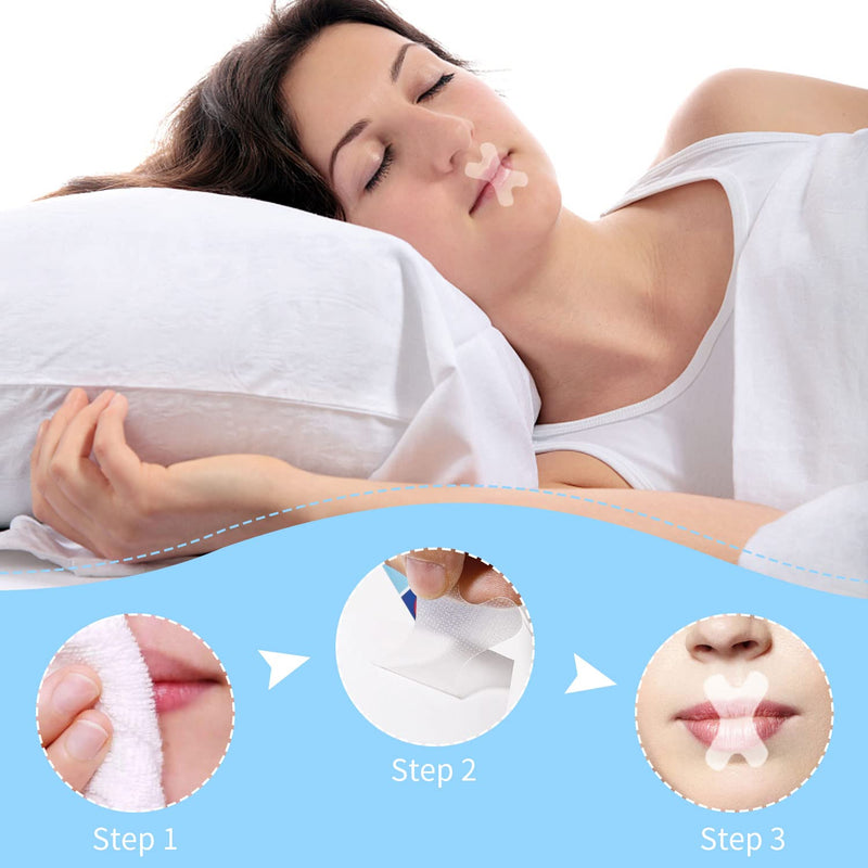 [Australia] - Sleep Strips, 120 Pcs Advanced Gentle Mouth Tape for Sleeping Nose Breathing Anti Snoring Devices Mouth Tapes Strips for Instant Snoring Relief Stop Snoring, Improved Nighttime Sleeping 