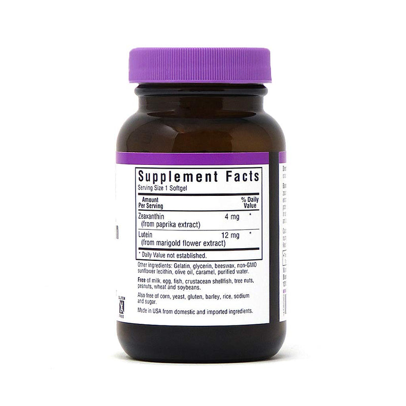 [Australia] - Bluebonnet Nutrition Zeaxanthin Plus Lutein Softgel, Lutein & Zeaxanthin, Eye Health & Blue Light Exposure, Lutein from Marigold, Zeaxanthin from Paprika, Gluten Free, Soy Free, Milk Free, 60 Softgels 