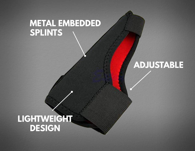 [Australia] - VITTO Reversible Thumb Splint Support Brace/Spica for Left and Right Hand - (Lite - Small/Medium) Black S / M 