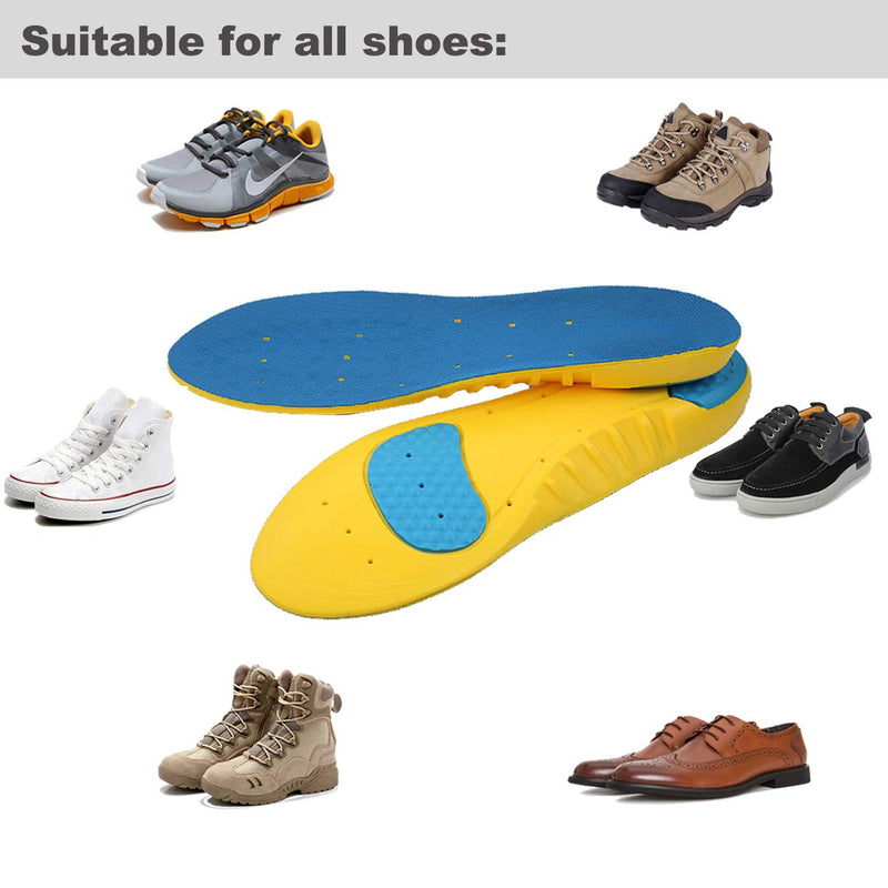 [Australia] - Insoles Memory Foam Insoles Shoes Inserts for Men and Women, Kids, Providing Arch Support, Cushion and Shock Absorption, Relieve Foot Pain (S) S (Women 5-6/ Kids 2-5) 