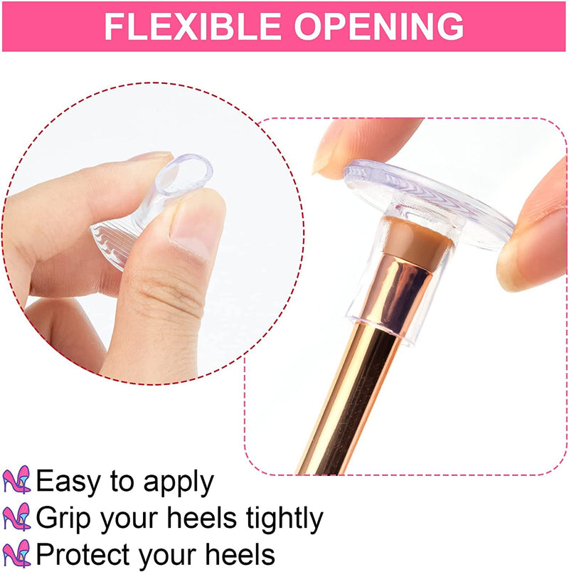 [Australia] - 6 Pairs Heel Stoppers for Grass, 3 Sizes High Heel Protectors for Women Wedding Shoes, Durable High Heel Protectors for Walking on Grass and Uneven Floor 