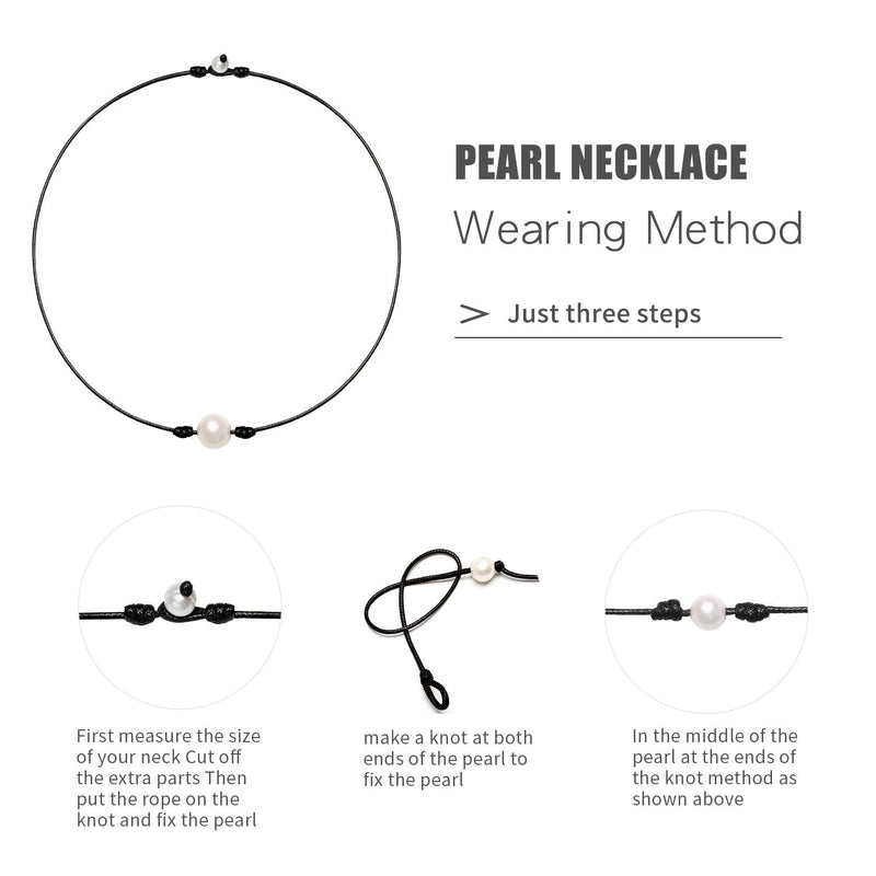 [Australia] - Puka Shell Necklace for Women Natural Pearl Choker Necklace Adjustable Seashell Necklace Cowrie Shell Bracelet Beach Boho Jewelry Set for Vsco Girls 