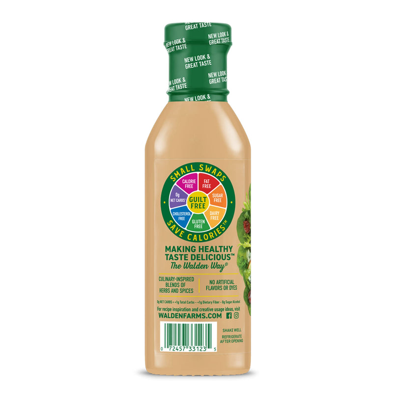 [Australia] - Walden Farms Pear White Balsamic Vinaigrette Dressing, 12 oz. Bottle, Fresh and Delicious Salad Topping, Sugar Free 0g Net Carbs Condiment, Sweet and Tangy 