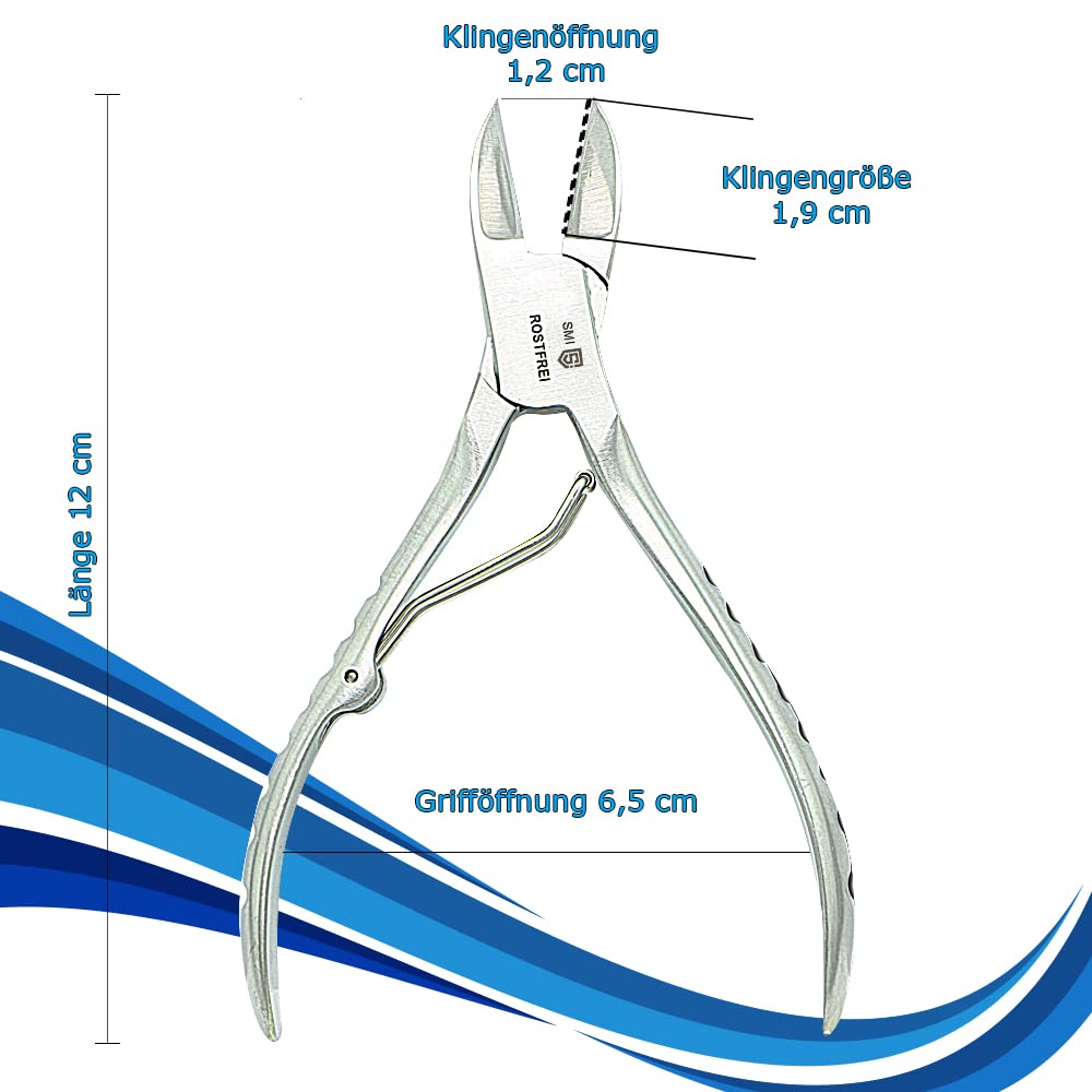 SMI - 11.9 cm Ingrown Toenail Clippers for Thick Nails Heavy Duty  Podiatrist Nail Clippers Professional Stainless Steel Diabetic Pedicure  Nippers with Case