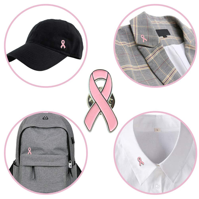 [Australia] - Masonicbuy Pink Ribbon Breast Cancer Awareness Lapel Pin Color 2 10 PACK 